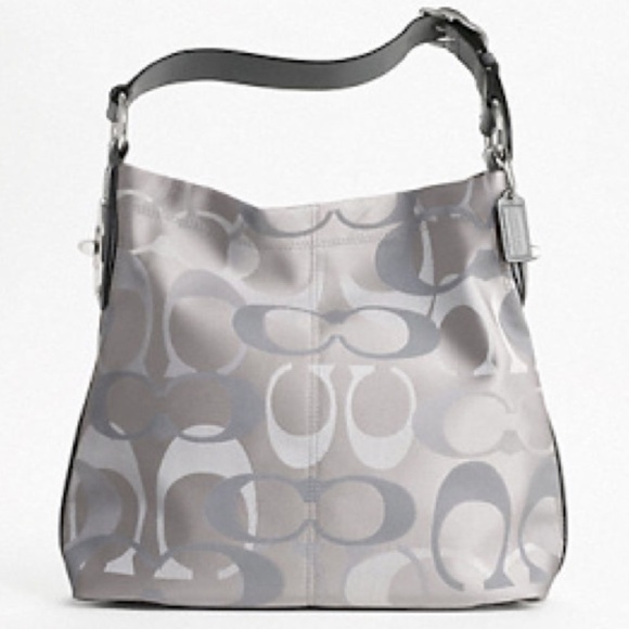 COACH Vintage Penelope Optic Metallic Signature Hobo Style Shoulder Bag EUC - Picture 1 of 12